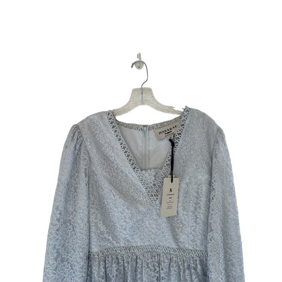 NWT Jessakae Leah Ryder Felicia Blue Dainty Lace Giupure Coquette Dress Size XL - Picture 5 of 15